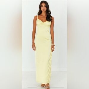 Honey Yellow Maxi Dress size 0